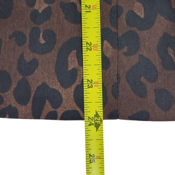 Kasper ASL Blazer Size 10 Brown Black Leopard Print Flap Front Pockets 4 Button - Picture 7 of 10